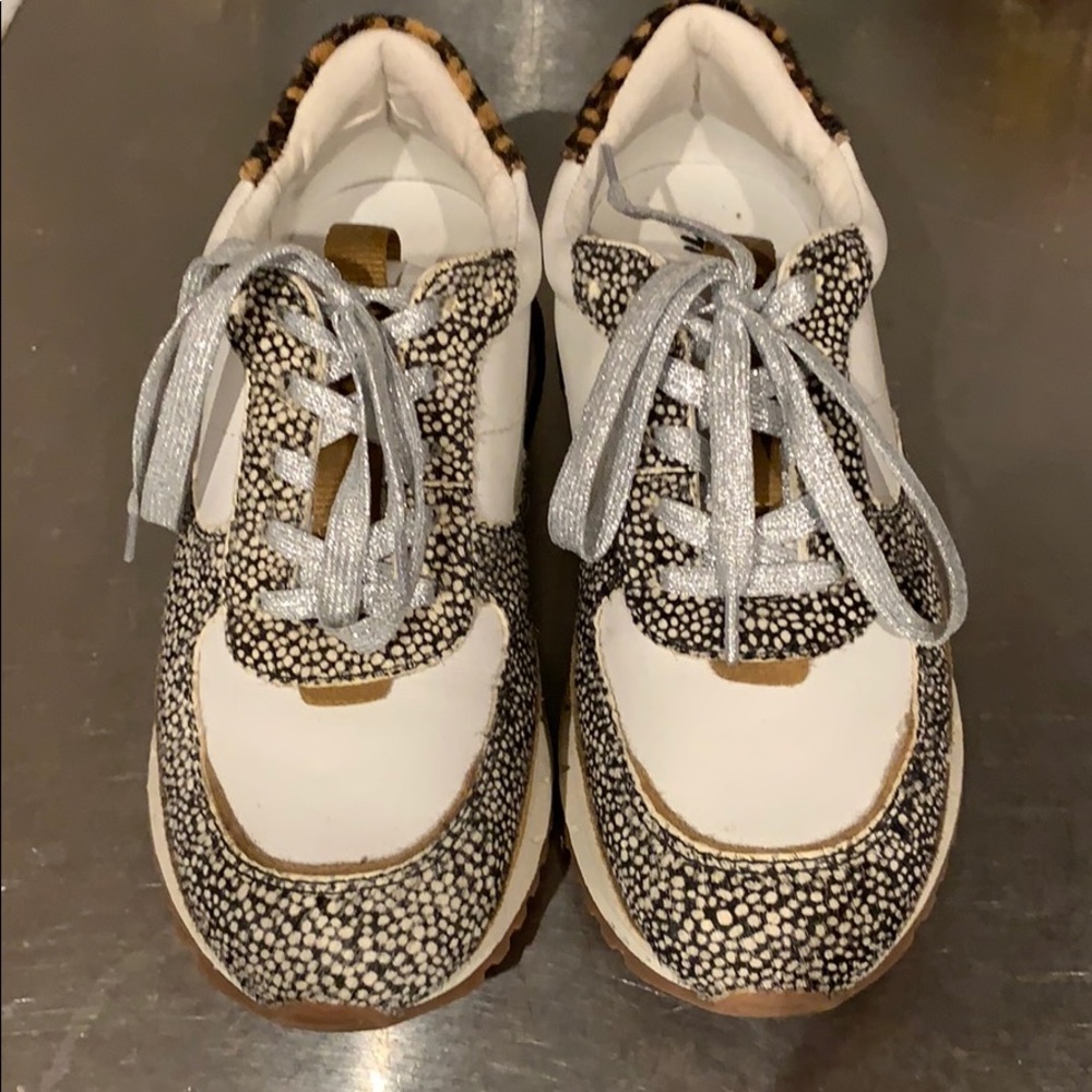 ✨ Madewell Calf Hair Trainers Sneakers